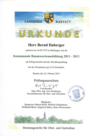 Bernd Daberger Kommunaler Baumwart